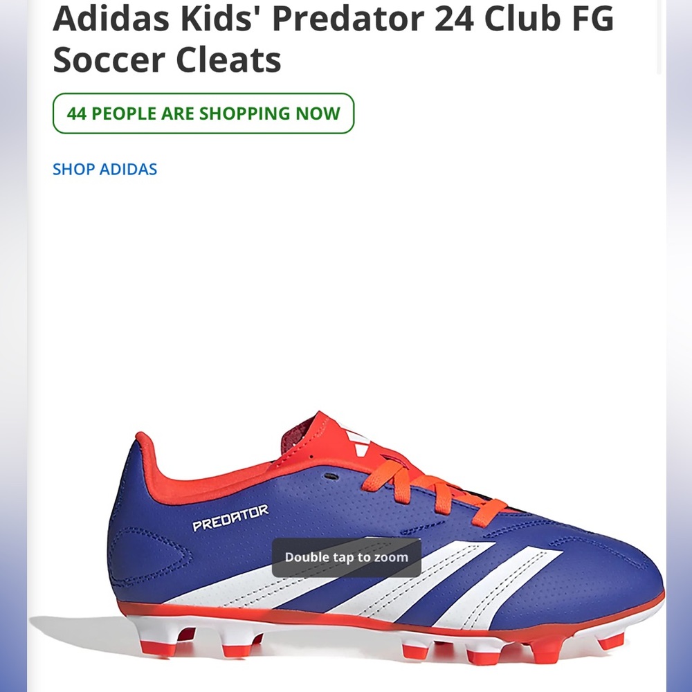 Adidas kids predator 24 cleats